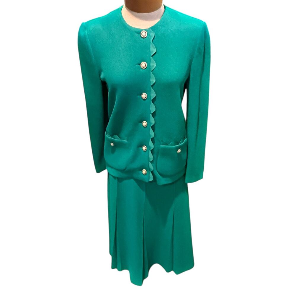 RARE Size Medium Vintage Castleberry Womens Suit Skirt Jacket Matching Set - Picture 1 of 12